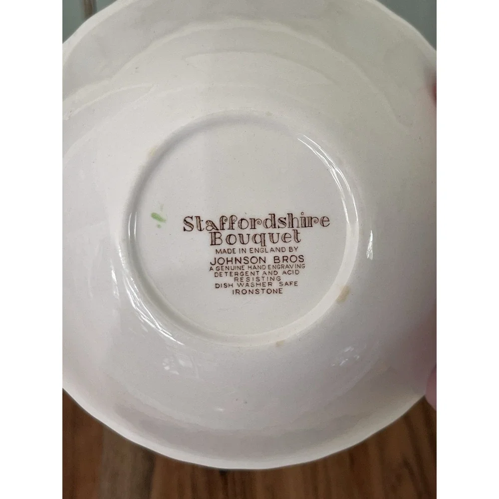 Vintage Johnson Brothers Staffordshire Bouquet Soup - Cereal Bowl